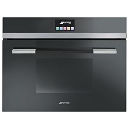 Graded Smeg SF4120VC 60cm Black Compact Combination Single Built